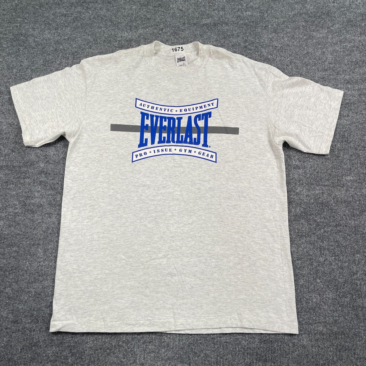 NWOT Vintage 90s Spellout Everlast Gym Shirt XL 23x29 Heathered 