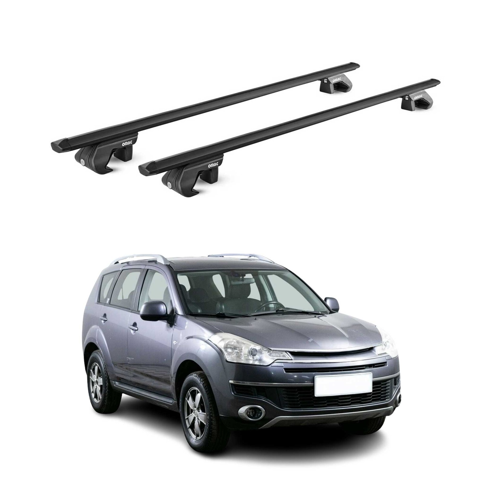 Barres de toit pour Citroën C-Crosser idéales pour installer un coffre de voyage