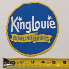 60s 70s KING LOUIE BOWLING SHIRTS 5 7/8" Back Patch Twill Gab Vintage