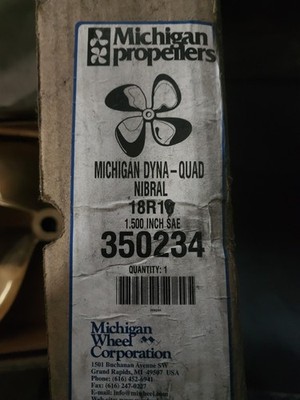 Michigan Dyna-quad 4 blade propeller18RH18 1.5'' SAE Part # 350234