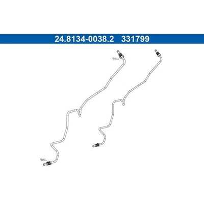 ATE BREMSLEITUNG HINTEN LINKS AUßEN passend für SEAT IBIZA VW POLO V 6R - Bild 1 von 2