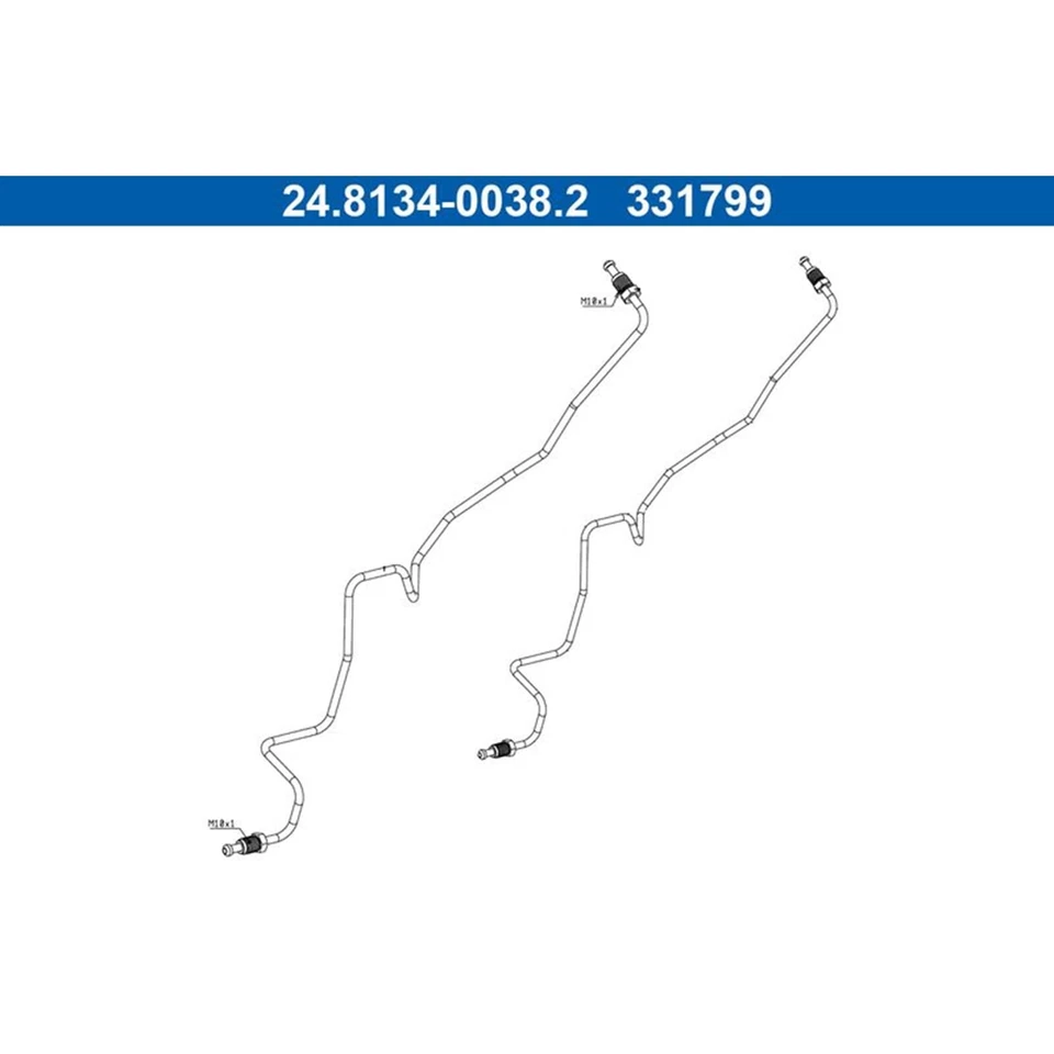 BREMSLEITUNG HINTEN LINKS ATE 24.8134-0038.2 FÜR SEAT VW