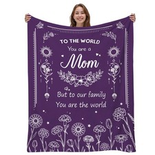 Mom Throw Blanket 50x60 Inch Soft Flannel Mother Women Daughter Son Comfort