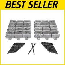 Slate Gray Decorative Landscape Edging - No-Dig Solution for 15 Feet of Elegance