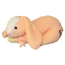 Ty Baby Peach Bunny Rabbit Plush Pink Bow Honeybunny Lovey Rattle 2000