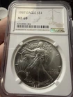 1987 American Silver Eagle - NGC MS69