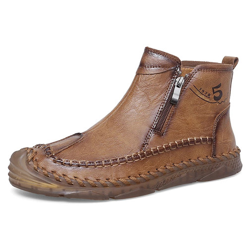 Stivali uomo fatti a mano scarpe casual stivali pelle scarpe comode sneakers - Foto 3 di 27