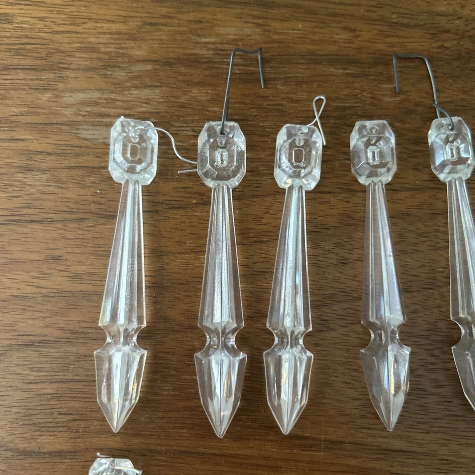 Lámpara Vintage Lanzas Gota 6" Plástico Lote de 12 Lámpara Araña Repuesto Foto 2 de 2