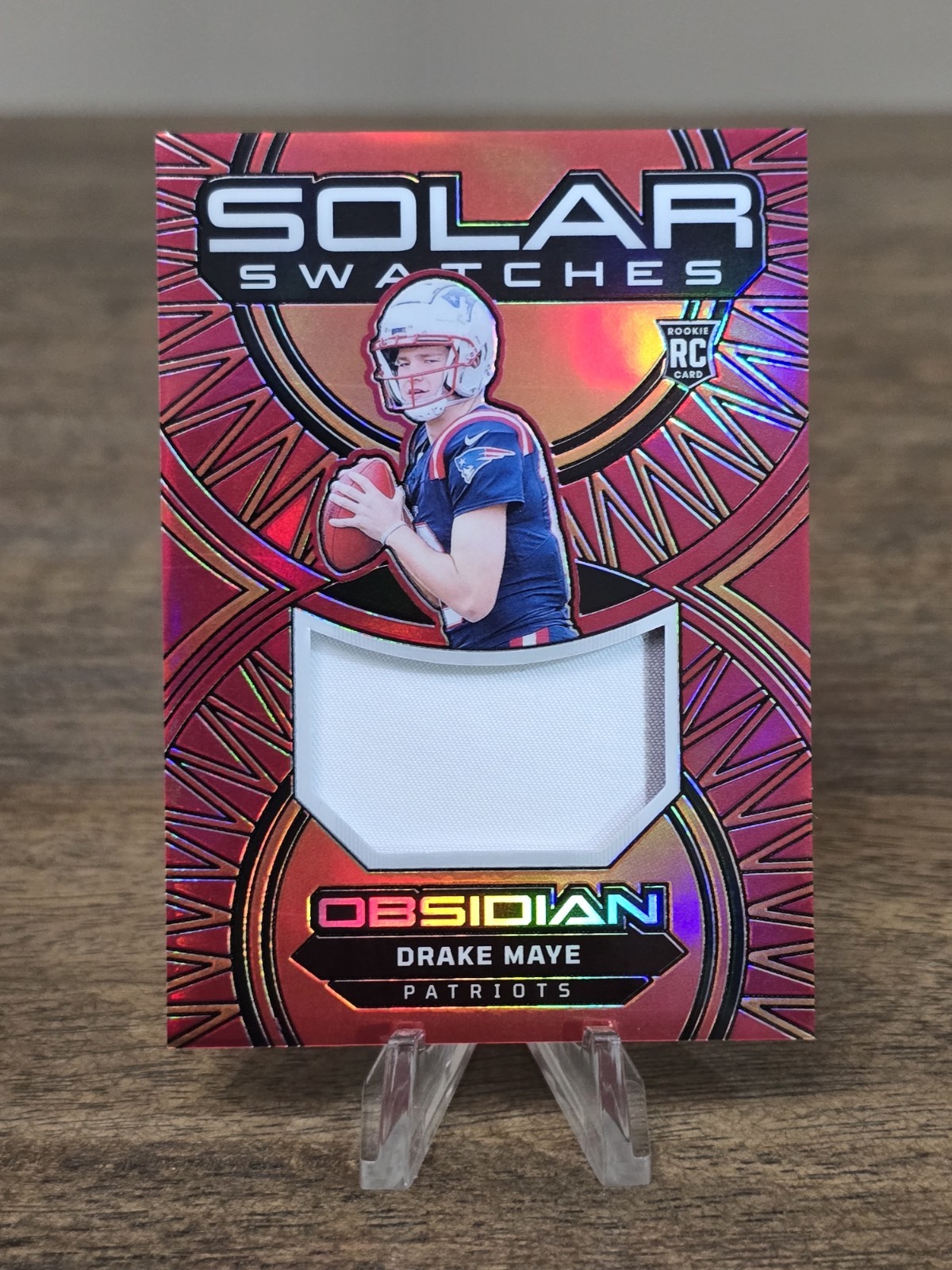 Drake Maye Panini Obsidian Solar Swatches #SSDME Red