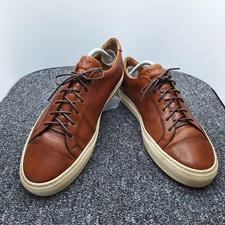 Scarpe da ginnastica Loake Sprint casual in pelle UK 10 EU 44 US 11 da uomo in pelle marrone pieno fiore