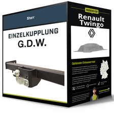 Starre Anhängerkupplung für RENAULT Twingo 10.2001-03.2007 I Typ C06 G.D.W. NEU