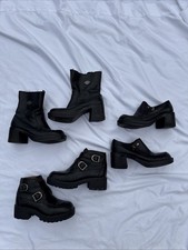 Vintage Women  s Harley Davidson Black Leather Boots Bundle Of 3