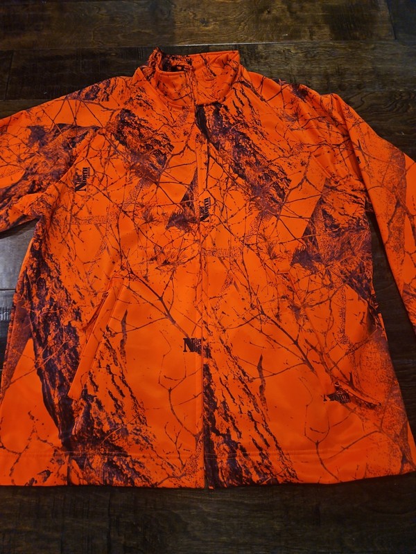 Gamehide Naked North Hunting Orange Camo Zipper Jacket Men's Size XL🔥🔥🔥