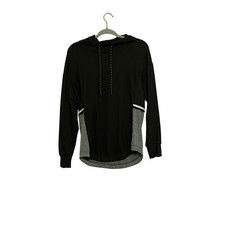 Serene Tangerine Black Grey Comfy Athletic Hoodie Small