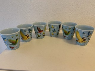 Die Spiegelburg Coppenrath Kinder Becher Set 6 tlg Kunststoff blau Vogelmotiv