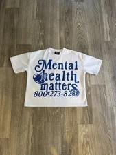 Mental Health Tee Men’s Size Small Oversized  Cropped