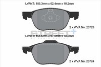 BremsbeläGe Ford Focus C-MAX (DM2) 1.8 Bj. 09/05-03/07 KW 90 PS 122 - Pagid Raci