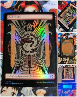 MTG Mountain V.2 Full Art Phyrexian Land FOIL-NM PX-Phyrexia: All will be ONE OG