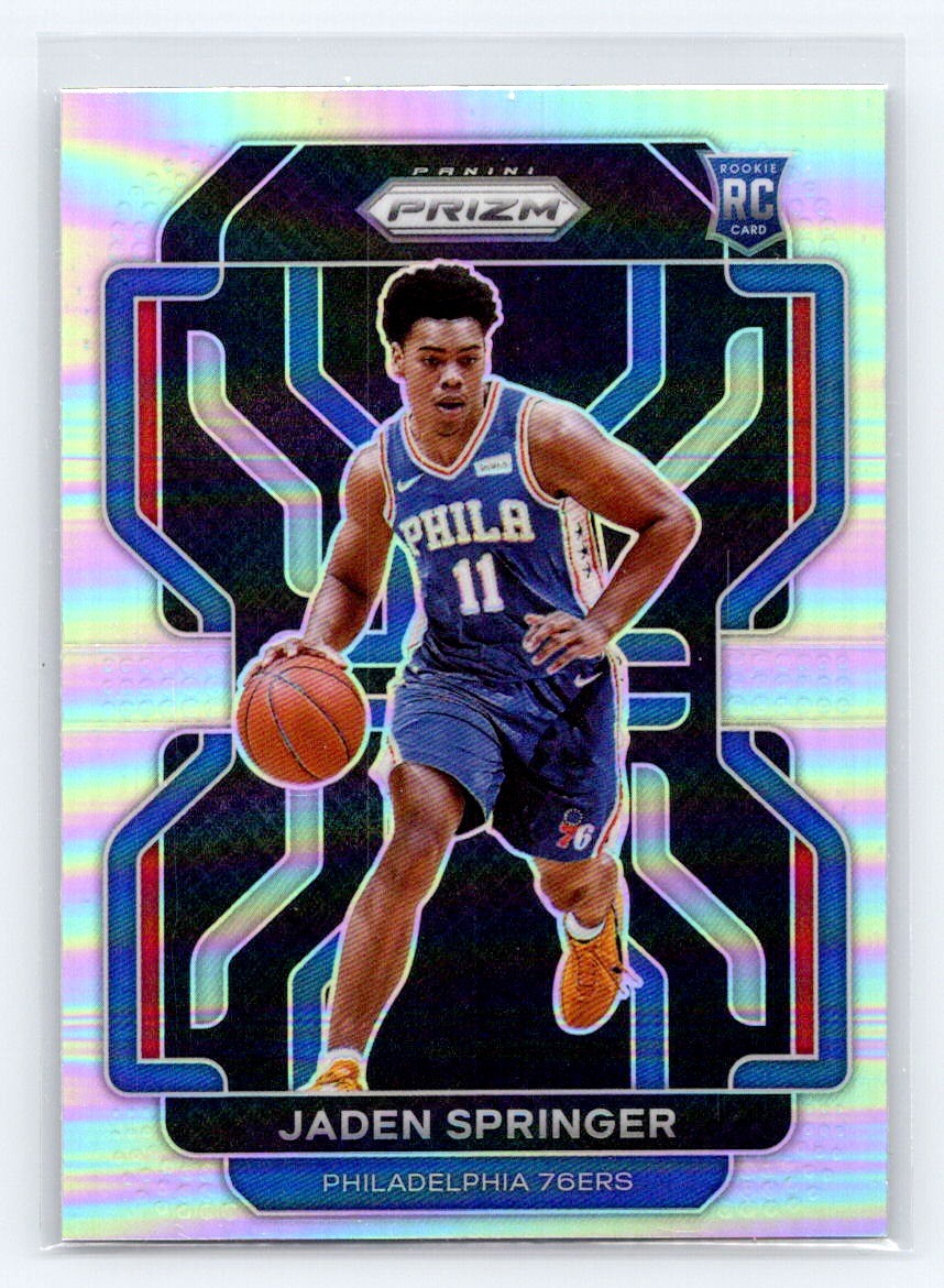 2021-22 Panini Prizm #317 Jaden Springer Silver Rookie Philadelphia 76ers