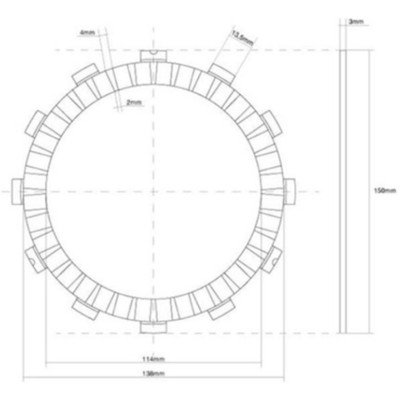 F.C.C. Kupplung Reiblamellen passend für Kawasaki 13088-1114 Kawasaki KLR