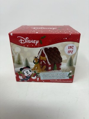 Ruz Disney Plutos Gingerbreadhouse Mickey Minnie Christmas Village NIB