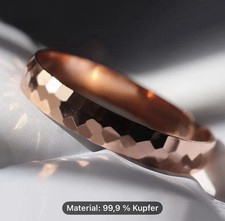 1 Kupfer Armband Damen 10 mm 17 - 21 cm Umfang Facettenreich Kupferarmband 99,9%