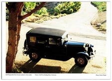 Vintage Car Calendar Page - 1929 Hupmobile New Century Sedan Car (11in x 7.5)