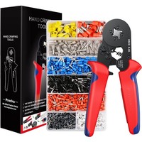 Crimpzange AderendhüLsenzange Selbsteinstellend 0,25-10Mm² Nylon Rot Schwarz