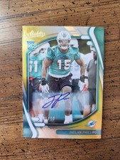 Jaelan Phillips 2021  Absolute Football #154 GOLD RC AUTO 01/10 🔥 Dolphins 