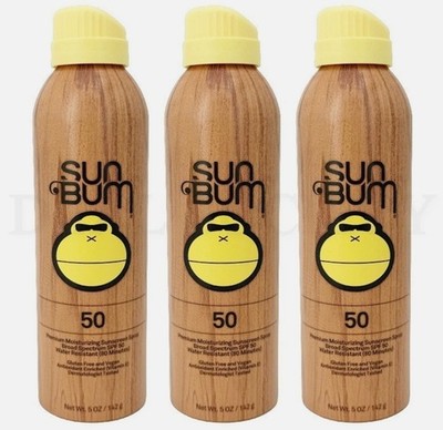 Sun Bum Sunscreen Spray Original SPF 50 Broad Spectrum 5oz Lot of 3
