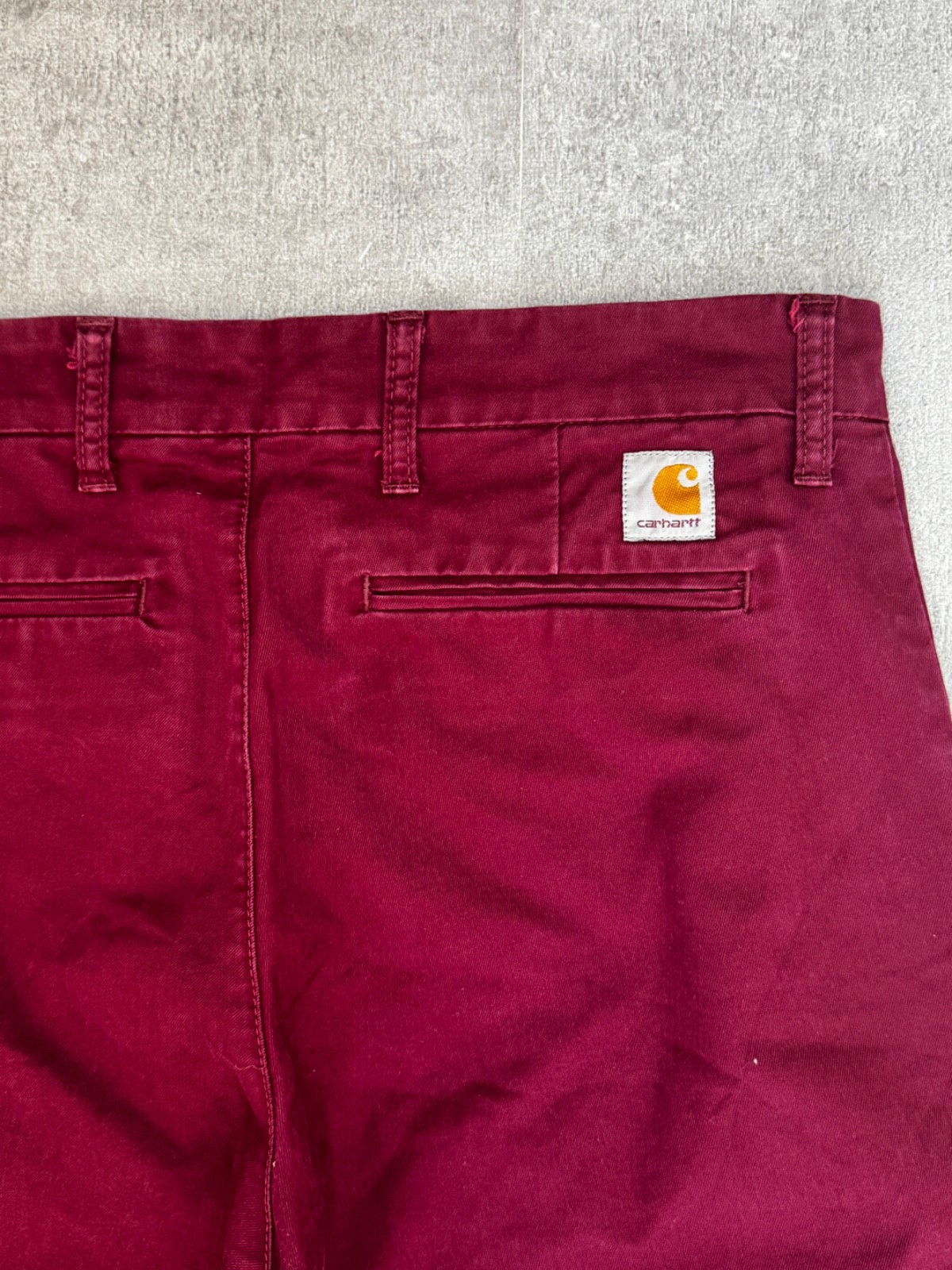 Carhartt WIP Sid Pant Mens W33 L32 Chino Trousers Wine Red Burgundy Slim Fit Pants image 3