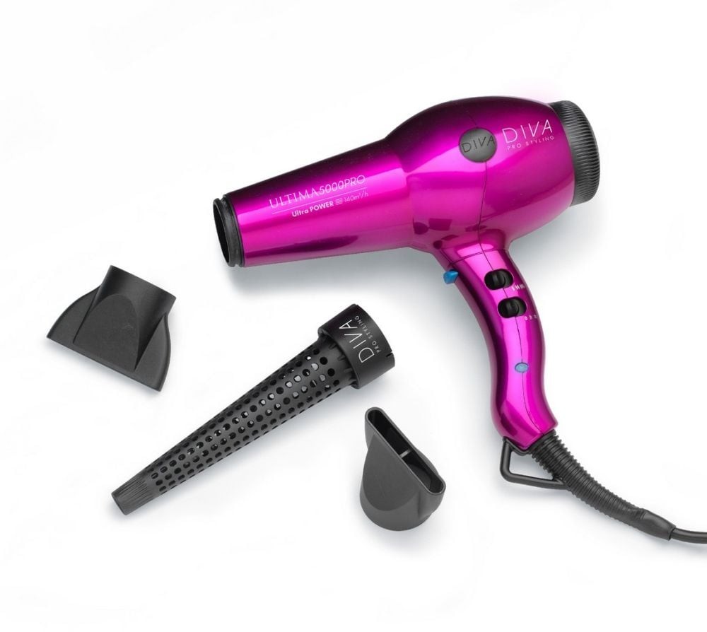 Diva Ultima 5000 Pro Hairdryer Purple + Free Air Styling Wand - Free P&P - Image 4