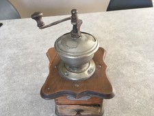 Moulin à café ancien H &H en bois vintage garantit prima