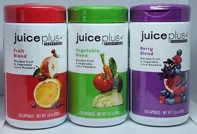Juice Plus Trio Vegetable Berry & Fruit Blends 360 Capsules 2 Mo Supply exp10/26