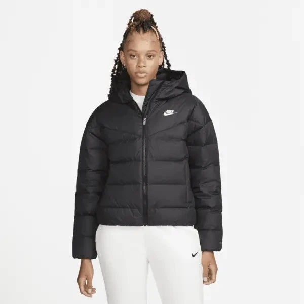 NIKE Women's storm-fit wind runner down hooded jacket - black 2XL/ BNWT