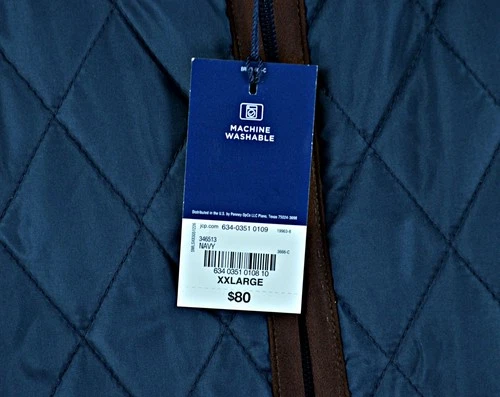 Stafford Quilted Vest Men's 2XL Blue Classic Fit Lined Full Zip Golf NWT image 4