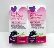  Infants' Ibuprofen Fever Reducer Grape Flavor Drops 11/25-Lot Of 2