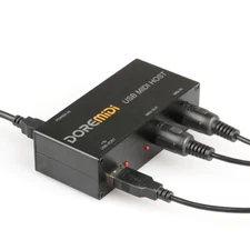 DOREMIDI USB MIDI Host Box Common 5-Pin MIDI Interface 16 Channels