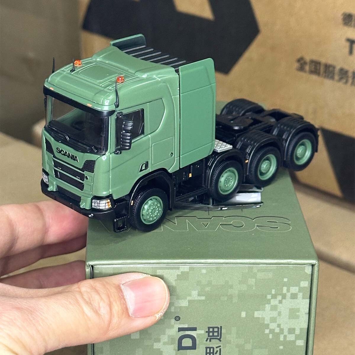 MASDI SCANIA R650 & トレーラー 1/64 In Stock Masdi 1:64 Scania R650 Transport Vehicle Flatbed