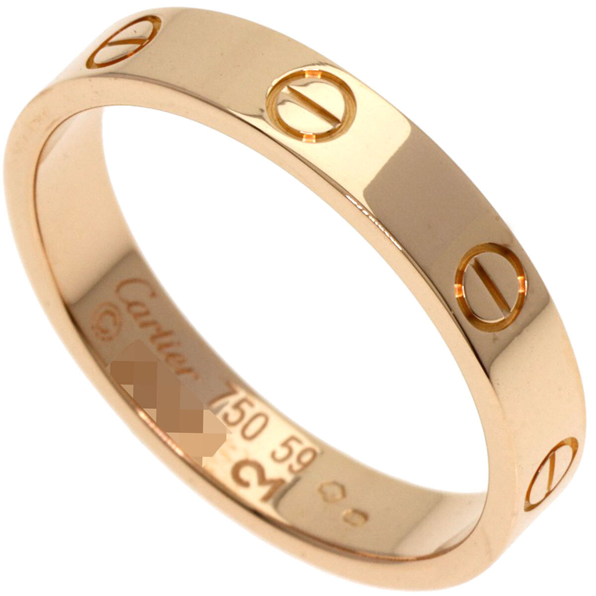 Cartier Love Ring small model 18K ゴールド Cartier Love Ring, Small Model in 18K Rose Gold 0.19 CTW
