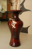Edle Bodenvase, Amphore, Vase, Bordeaux, 60 Cm, Tonkeramik, Aus Portugal