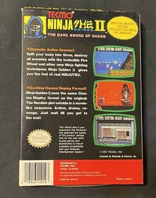 NINJA GAIDEN II NES BOX ONLY TECMO OVAL NINTENDO SEAL NICE