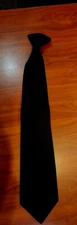 Black Clip on pre-made necktie