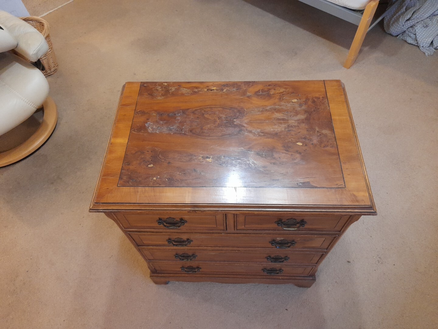 antique walnut chest of drawers eBay
