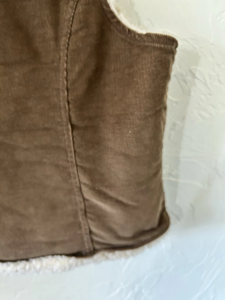 Colete Sherpa Vintage Nelson Veludo Western X Grande Masculino Marrom Bronzeado - Imagem 4 de 4