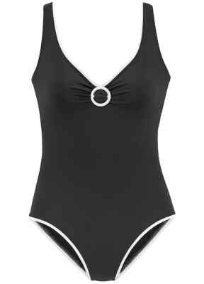 VIVANCE Swimsuit in Black with Contrast Buckle Detail  UK 16  A/B Cup    (fm1-3)