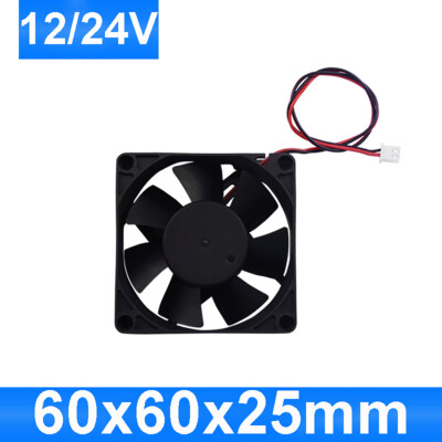 DC Brushless Gehäuselüfter Lüfter Fan DC 12V 24V 0,23A 6025 60x60x25mm 2 Pin 