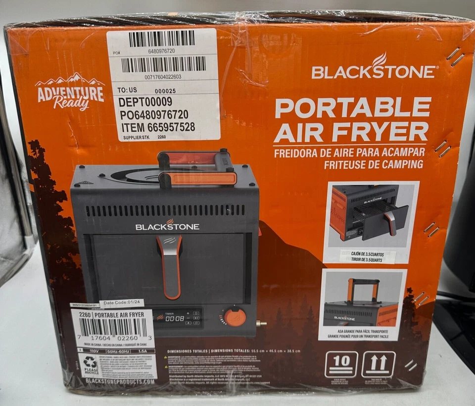 Freidora de aire de propano portátil Blackstone Adventure Ready con pantalla digital - NUEVA Foto 2 de 4
