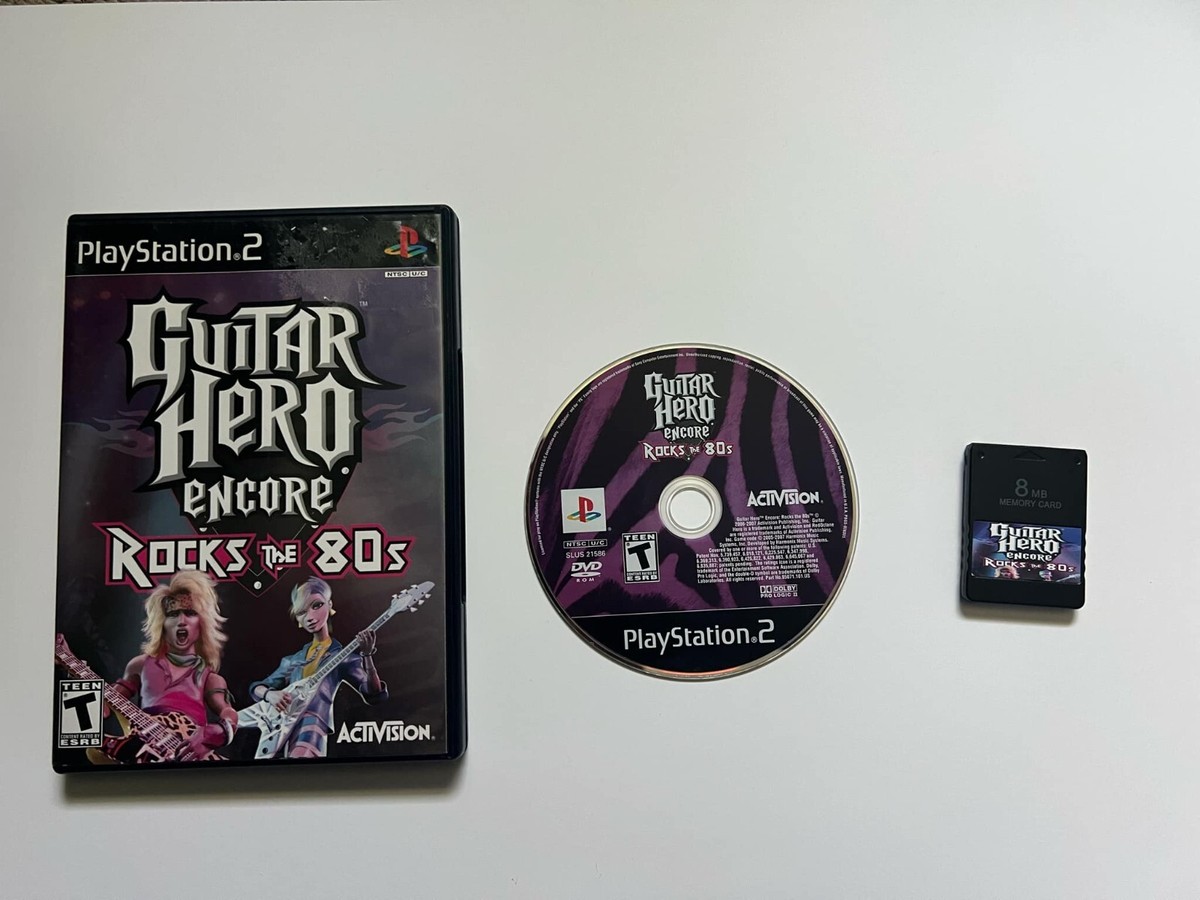 Guitar Hero Encore Rocks the 80s PlayStation 2 PS2 100% Unlocked