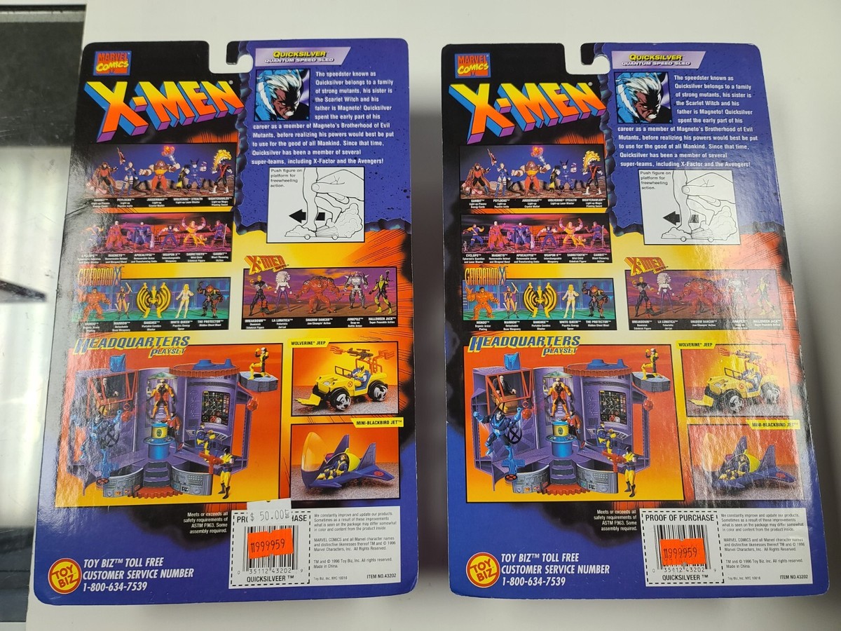 1996 X-Men Mutant Armor Series 5'' QUICKSILVER LOT Retro Vintage